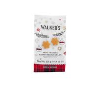 Walker's Mini Festive Shortbread Stars 125g (Pack of 6) Scottish Recipe all Butter Taste with a Crunchy, Crumbly Texture - Holiday Shortbread Cookie Bags - Ideal for Sharing or Snacking