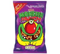 Walkers Monster Munch Mega Pickled Onion Corn Snack 40 g (Pack of 30)