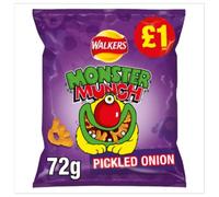 Walkers Monster Munch Pickled Onion Snacks 72g x Case of 15