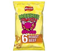 Walkers Monster Munch Roast Beef Multipack Snacks, 6x22g