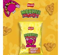 Walkers Monster Munch Roast Beef Multipack Snacks Crisps 6x20g