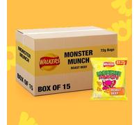 Walkers Monster Munch Roast Beef Snacks Crisps Case of 15x72g