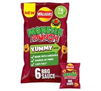 Walkers Monster Munch Snacks Barbeque Sauce 6x16g (Case of 15)