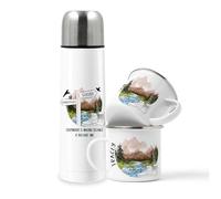 Walkers Mug and Flask Set, Trail Walking Gift, Personalised Hiking Flask, Personalised Walkers Mugs, Gift for Couple, Hikers Mugs, Walkers Gift