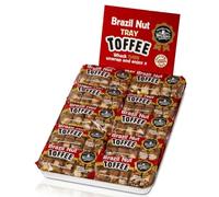 Walkers Non Such Brazil Nut Toffee 10 x 100g Individually Wrapped Bars in Metal Tray | Traditional Chewy Nutty Treat | Perfect for Gifting and Sharing