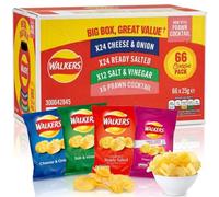Walkers Nonsuch 66 x 25g Variety Classic Crisp Pack Assorted Flavours | Cheese & Onion, Ready Salted, Salt & Vinegar and Prawn Cocktail for sharing