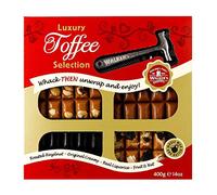 Walkers Nonsuch Toffee Selection Gift Box With Hammer 400g (Creamy Original, Nutty Brazil, Roasted Hazelnut & Liquorice)