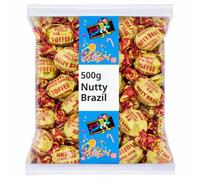 Walkers Nutty Brazil Individually Wrapped Chewy Toffees 500g Bulk Bag | Traditional Sweetshop Sharing Treat