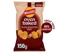 Walkers Oven Baked Crisps Roasted Beef Snacks 150g