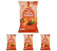 Walkers Oven Baked Crisps Tomato & Basil Snacks 150g (Pack of 4)