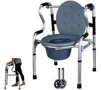 Walkers，Padded Seat Transfer Bench, Shower ol Shower Chair Walking e Adjustable Height Folding Lightweight Aluminium Walker 2 Wheels tor Mobile Toilet Commode Chair Shower Chair Shower Ben