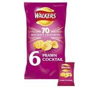 Walkers Prawn Cocktail Multipack Crisps 6 x 25g (Pack of 18)