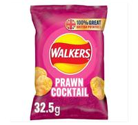 Walkers Prawn Cocktail Flavour Crisps 32.5g Bags (Pack of 32)