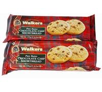 Walkers Pure Butter Chocolate Chip Cookies Shortbread Biscuits Suitable for Vegetarians and Kosher (2 x 175g)