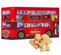 Walkers Pure Butter Scottish Cookie Mini Shortbread Fingers in London Bus Gift Biscuit Tin 250g - Suitable for Vegetarians and Kosher