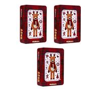 Walkers Pure Butter Shortbread Festive Shapes - Reindeer Tin 250g - Pack of 3