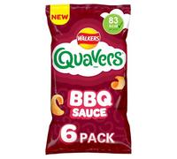 Walkers Quavers BBQ Multipack Snacks Crisps 6x16g