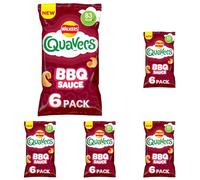 Walkers Quavers BBQ Multipack Snacks Crisps 6x16g (Pack of 5)