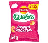 Walkers Quavers Prawn Cocktail Snacks Crisps 54g (Pack of 15)