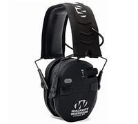 Walker's Razor Electronic Quad Muff w/Bluetooth | 4 Mics 360-Degree Sound Capture 23dB NRR Hearing Protection Range Shooting Earmuffs w/ 2 AAA Batteries, Black
