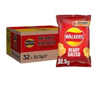 Walkers Ready Salted Flavour Crisps 32.5g (Pack of 32)