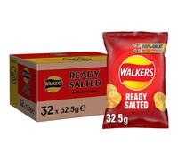 Walkers Ready Salted Crisps Box, 32.5 g (Case of 32)