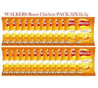WALKERS ROAST CHICKEN FLAVOURED POTATO CRISPS 32 X 32.5G