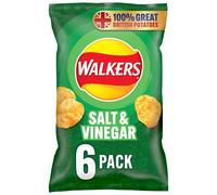 Walkers Salt & Vinegar Multipack Crisps 6x25g (Pack of 18)