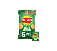 Walkers Salt & Vinegar Crisps 25g x 6 per pack - Pack of 2