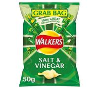 Walkers Salt & Vinegar Flavoured Grab Bag Potato Crisps - 32x45g