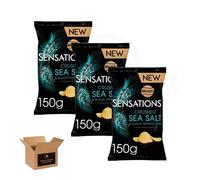 Walkers Sensations Crisps - Bold Spicy Sweet Flavour | 3 Pack | Premium Crunchy Crisps for Sharing, Lunchboxes, Parties Snacks (Pack 3, Salt & Black Peppercorn 150g)