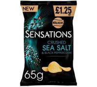 Walkers Sensations Crushed Sea Salt & Black Peppercorn 65g (Pack Of 18 Bags x 65g)