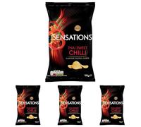 Walkers Sensations Thai Sweet Chilli Sharing Bag Crisps 150g (Pack of 4)