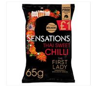 Walkers Sensations Thai Sweet Chilli Sharing Crisps 65g x Case of 15