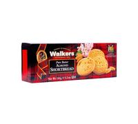 Walkers Shortbread Almond Rounds, Traditional Pure Butter Scottish Recipe, 150g