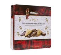 Walker's Shortbread Assortment Luxury Milk & Dark Chocolate Biscuits Tin ? Traditional Pure Butter Scottish Recipe, 300g (Pack of 6)