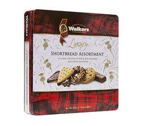 Walker's Shortbread Assortment Luxury Milk & Dark Chocolate Biscuits Tin - Traditional Pure Butter Scottish Recipe, 300g (Pack of 6)