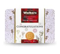 Walker's Shortbread Biscuits Congratulations Gift Tin - All-Butter Thistle Rounds, Traditional Scottish Recipe, 18× Rounds, 300 g (Pack of 1)