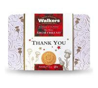 Walker's Shortbread Biscuits Thank You Gift Tin - All-Butter Thistle Rounds, Traditional Scottish Recipe, 18× Rounds, 300 g (Pack of 1)