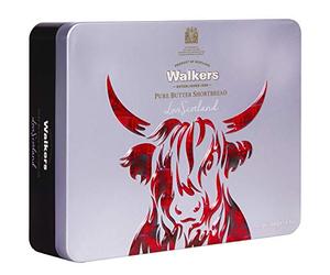 Walker's Shortbread Highland Coo Keepsake Tin, Biscuit Gift Set, 150g x12 | Traditional All-Butter Scottish Recipe, Love Scotland Shortbread Biscuits, Perfect for Gifting, Snacking & More