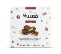 Walker's Shortbread Milk Chocolate Coated Shortbread Fingers, 160g | Traditional All Butter Scottish Recipe, Shortbread Fingers covered in delicious Belgian Milk Chocolate