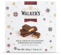 Walker's Shortbread Milk Chocolate Coated Shortbread Fingers - Traditional Pure Butter Scottish Recipe, 160g