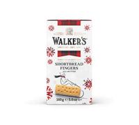 Walker's Shortbread Mini Festive Shortbread Fingers Bags, 160g x24 | Traditional All-Butter Scottish Recipe, Mini Shortbread Fingers Shape Biscuits Bag, Perfect for Festival, Gifting & More