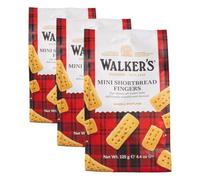 Walker's Shortbread Mini Fingers Bag - Traditional Pure Butter Scottish Biscuits, 125 g (Pack of 3)