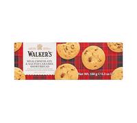 Walkers Shortbread Salted Caramel & Milk Chocolate Rounds, Traditional Pure Butter Scottish Recipe, 150g