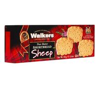 Walker's Shortbread Sheep Shapes - Pure Butter Scottish Biscuits, 125 g (Pack of 12)