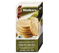 Walkers Shortbread Thick & Crunchy Oatcakes 300g, 4 x 300 g | oatcake recommendation vegetarian home office outdoor snacks scottish flavor four pack oat and cakes cake tin biscuits