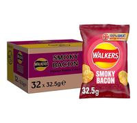 Walkers Smoky Bacon Crisps Box, 32.5 g (Case of 32)