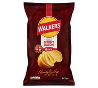 Walkers Smoky Bacon Multipack Crisps 6x25g