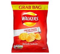 Walkers Snack Foods Ready Salted Grab Bag Crisps, 50g (Case of 32)